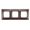Ramka potrójna brązowa DR3/46 Kontakt Simon54