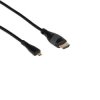 Joy-it 1.8m HDMI cable Micro HDMI plug to socket in black