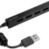 SpeedLink SL-140000-BK USB-Hub 4 porty USB-A USB 2.0 480 MBit/s czarny Snappy Slim