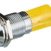 Lampka kontrolna do montażu panelowego 24V, Żółta 14mm LED Chrom Końcówka lutownicza CML Innovative Technologies