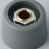 Rotary knob, 6.35 mm, plastic, gray, Ø 23 mm, H 16 mm, A3123638