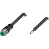 Sensor actuator cable, M8-cable plug, straight to open end, 4 pole, 1 m, PUR, black, 3 A, 70145901-100001
