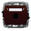 TREND Gniazdo multimedialne pojedyncze bez modułu (standard Keystone) brązowy metalik 9GM-1P KARLIK