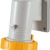 Złącze przemysłowe - zasilające 32A Wtyczka 110 V 2P + E Męski Scame Żółty Montaż ścienny, IP67
