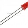 LED 5mm; czerwona diff jasność 30 mcd 12V