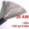 Przewód silikonowy CU; 0,5mm2; czarny
