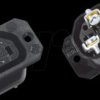 917.171 IEC320 C13 appliance inlet, with screw connections, black