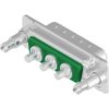 D-Sub plug, 2 pole, 2W2C, equipped, straight, solder pin, 302W2CPXX69E60X