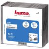 Hama 00051275 Slim CD Jewel Case 1 Disc Transparent/Black 10 Pack