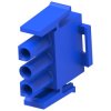 Plug housing, 3 pole, pitch 6.35 mm, straight, blue, 1-480700-6