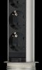 1396200003 Desktop socket outlet, 3-way, type F, 2 x USB, black