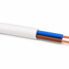 Przewód OWY 2x2,5 mm2 (300/500V) oponowy warsztatowy H05VV-F (krążek 100m) biały 5907702810874 ELEKTROKABEL