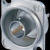 NBB75DSI BNC panel jack D-housing,75 Ohms, soldered, nickel