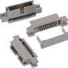 Insulation displacement connector, 16 pole, pitch 2.54 mm, straight, gray, 61201625921
