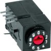 Encoding rotary switch, 4 pole, hexadecimal, straight, 100 mA/60 V AC/DC, 1848.1335