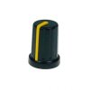 Gałka na potencjometr N-9 czarno-żółta
