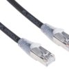Kabel kategorii 6, Czarny, Wtyk RJ45/męski RJ45dł.: 500mm, mat. koszulki: LSZH