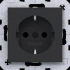WAS1200BM Protective contact socket, contact protection, night black, matt