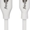 Goobay Kabel do ładowania USB USB 2.0 Złącze męskie Lightning, Złącze męskie USB-C® 1 m biały ekranowanie foliowe, płasz