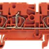 Through terminal block, spring balancer connection, 0.5-4.0 mm², 3 pole, 24 A, 8 kV, red, 1683340000