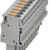 Plug, push-in connection, 0.2-6.0 mm², 11 pole, 32 A, 8 kV, gray, 3212074