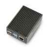 Obudowa do Raspberry Pi 4B - z wycięciami - aluminiowa - grafitowa