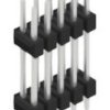 Pin header, 10 pole, pitch 2.54 mm, straight, black, 10057242