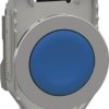 Pushbutton, unlabeled, unlit, groping, 1 Form A (N/O), waistband round, blue, front ring light gray, mounting Ø 30.5 mm, XB4FA61