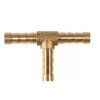 6/6/6mm Brass Tee T-Joint Hose Connector