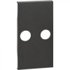 LIVING NOW plakietka gniazda TV 2 otwory 2mod. czarny KG25M2