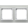 IMPRESJA PRESTIGE Ramka 2 podwójna szklana 4 mm białe szkło + ramka biała R-2YGC/31/00 OSPEL