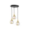 Lampa Wisząca 3X E27 Lacrima Honey/Gold