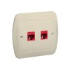 AKORD Gniazdo komputerowe podwójne RJ45 kat.5e beżowe AF52/12 KONTAKT SIMON