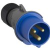 Złącze przemysłowe - zasilające 16A Wtyczka 230 V 2P + E Męski Amphenol Industrial Niebieski Montaż na kablu IP44