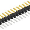 Pin header, 14 pole, pitch 2.54 mm, straight, black, 10050300