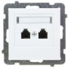 As Gniazdo Telefoniczne Podwójne Rj11 Niezależne Białe Gpt-2Gn/M/00