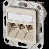 1309131101-E E-DAT modul 3 port UPk Cat.6A pearl white RAL1013