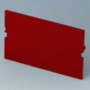 Front plate, PC, (W x H) 42 x 67 mm, red/transparent, B6603480