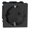 NOEN GS. gniazdo modułowe 45x45mm 1x2P+Z. typ F schuko. 16A 250V. czarne OR-GM-9010/B/GS