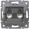 LOGI Gniazdo komputerowe (2xRJ45Cat 5e Jack) niezależne Srebrny 25228