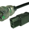 Device connection cable, North America, plug type B, straight on C13 socket, straight, SJT 3 x AWG 16, black, 3.05 m, HG/TR-SJT3