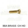 8BA x 3/16" brass cheese head screw (pack of 25)