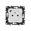 Niloe Step Gniazdo zasilające 2P+Z z USB typu C umieszczonym w plakietce, zaciski automatyczne, z przesłoną biały 863138