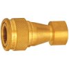 Hydraulic coupling, L 76 mm, 150 bar, brass, for hose, 107696