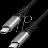 CU0280 Sync & charging cable, USB-C -> USB-C, 0.5 m, black/silver