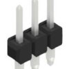 Pin header, 3 pole, pitch 2.54 mm, straight, black, 10059776