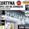 Kurtyna świetlna zewnętrzna 100l kurtyna sople z dod.gniazdem 5m dekoracji+1,5m przew.zas. biały/ biały przewód 25-654