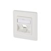 Metz Connect 130B20D11002KE Network outlet 1 port flush mount pure white