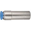 Connector, L 40.5 mm, 10 bar, brass, nickel-plated, for hose, 109880
