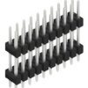 Pin header, 20 pole, pitch 2.54 mm, straight, black, 10057189